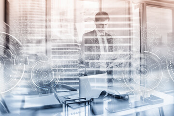 Wall Mural - Gears concepts of teamwork efficiency interlocking parts