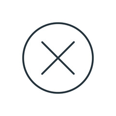 Cancel thin line icon