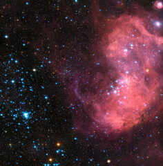 Wall Mural - star formation region n11 in large magellanic cloud. star cluster and nebula in constellation of dor