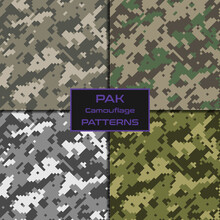 Pack Seamless Pixel Pattern Disguise Military