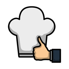 Canvas Print - Thumb Up To Chef Icon