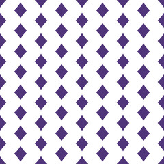 Wall Mural - Purple small rhombuses seamless pattern with white background.