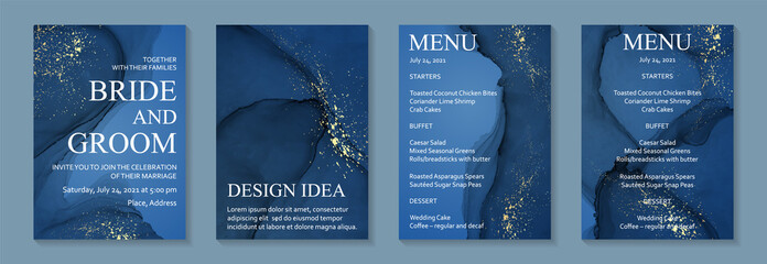 Wall Mural - modern watercolor background or elegant card design for birthday invite or wedding or menu with abst