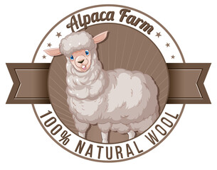 Sticker - Alpaca farm logo for wool products