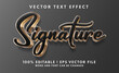 Black gold 3D signature text effect style