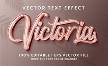 Elegant Pink Gold Editable Text Effect Logo Template