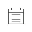 © Lalavida - Notes, Notepad, Notebook, Memo, Diary, Paper Thin Line Icon Vector Illustration Logo Template. Suitable For Many Purposes.