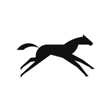 Galloping Horse Modern Logo Design Icon Vector.