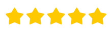 Five Stars Quality Rating Icons.