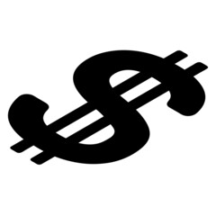 Wall Mural - Dollar USD currency sign silhouette in isometric top view isolated on white. Currency by the Central Bank of America. Design element.