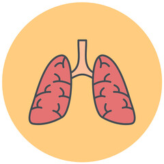 Canvas Print - Lungs Icon Design