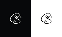 Letter CS Signature Logo Template Vector