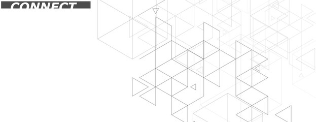 Leinwandbilder - Abstract hexagons design. Honeycomb pattern on white background. Vector connet polygonal shapes
