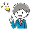 © ぬこここ - ひらめく男性のイラスト