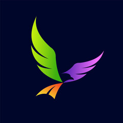 Wall Mural - bird logo with colorfull concept