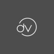 © Abdul - Letter DV logo monogram with circles line style, simple but elegant logo design