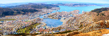 Bergen City Aerial Panorama, Norway