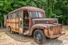 Rusty Vintage School Bus