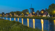 Typical dutch village in twilight