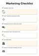 © LaxmiOwl - Minimal Marketing Checklist Planner Sheet. Business Marketing Checklist Planner Template Sheet.
