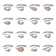 Various shapes of eyeshadows