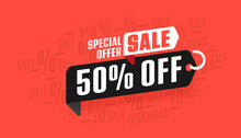 50 Percent Off Special Sale Offer