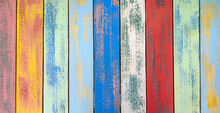 Texture Of Colorful Wooden Planks