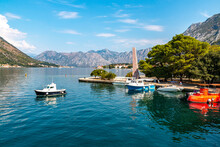 Beautiful Bay Of Kotor In Montenegro. Trevel Adriatic.