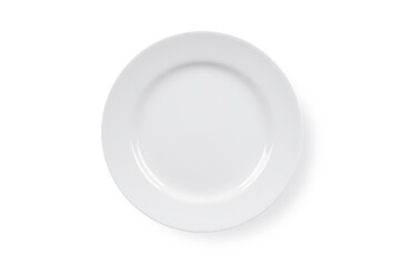 White plate isolated on white background