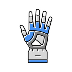 Wall Mural - hand robot color icon vector illustration