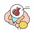 pituitary gland endocrinology color icon vector illustration