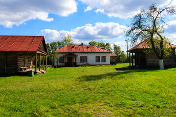 Canvas Print - View of Open-air Museum of Folk Architecture and Folkways of Middle Naddnipryanschina in Pereyaslav, Ukraine