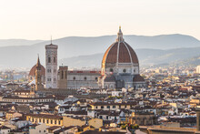 Views Of Santa Maria Del Fiore Cathedral In Florence, Italy