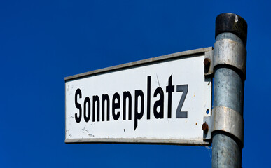 Canvas Print - Sonnenplatz Wegweiser