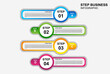 © eric_barudewa  - infographic element design with 4 stages for presentation and business.
