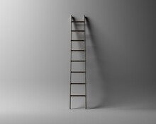 Step Ladder Leaning Against A Wall