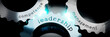 Leadership, competence, management - gears concept - 3D illustration