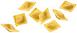 Ravioli pasta isolated on white background