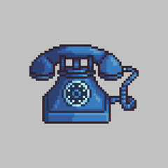 editable vector retro phone pixel art illustration for game development, game asset, web asset, grap