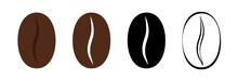 Coffee Bean Illustration Vector Icon