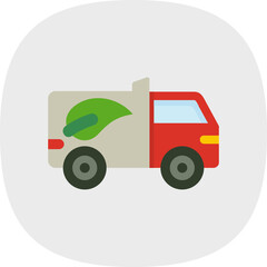 Canvas Print - Eco Truck Icon