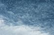 background with clouds and snow