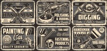 Tools Monochrome Vintage Posters Collection