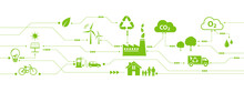 Banner Eco Friendly, Sustainability Development Concept And World Environmental Day, Vector Illustration