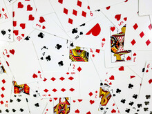 Scattered Playing Cards Collection Background