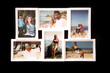 © XarlyFotON - A frame of several photos of a couple in love on their summer vacation, by the beaches of Mallorca. with a black background.