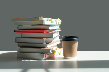 Sticker - 
composition of books in everyday life.
