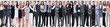 © ASDF - panoramic collage of groups of successful employees.