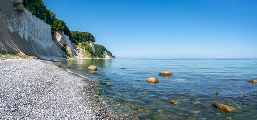 Wall Mural - panorama of the chalk cliffs on rügen (ruegen) island, baltic sea, mecklenburg-vorpommern, germany