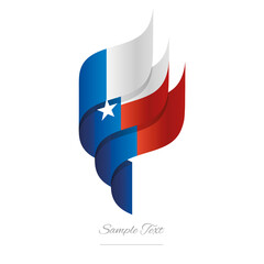 Wall Mural - Texas abstract 3D wavy flag blue white red modern American ribbon torch flame strip logo icon vector